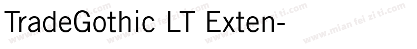 TradeGothic LT Exten字体转换